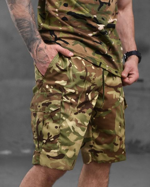Чоловічий літній тактичний костюм мультикам комплект шорти та футболка 87124 фото
