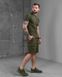 Чоловічий літній тактичний костюм олива комплект шорти та футболки 87126 фото 2