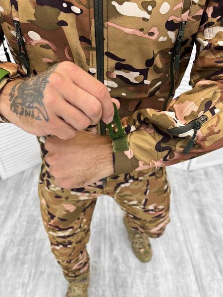 Чоловічий тактичний костюм демісезонний софтшелл мультикам на флісі 50784 фото