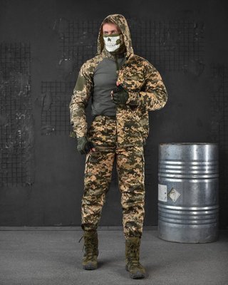 Чоловічий тактичний костюм піксель 3в1 убакс, кітель та штани в комплекті 16176 фото