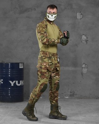 Чоловічий тактичний костюм мультикам з наколінниками та налокітниками 13856 фото