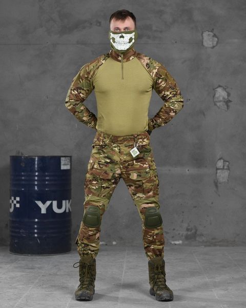 Чоловічий тактичний костюм мультикам з наколінниками та налокітниками 13856 фото