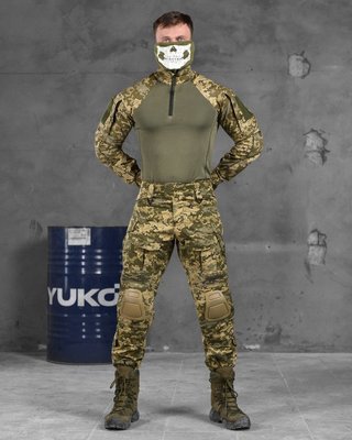 Чоловічий тактичний костюм літній піксель з наколінниками і посиленими ліктями 85885 фото