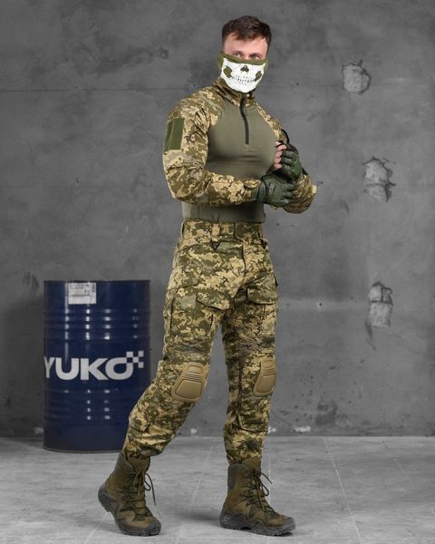 Чоловічий тактичний костюм літній піксель з наколінниками і посиленими ліктями 85885 фото